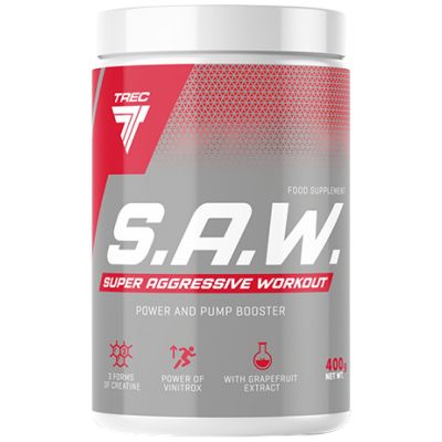 Trec Nutrition  S.A.W. Powder | Super Aggressive Pre-Workout  [400 грама, 80 Дози]