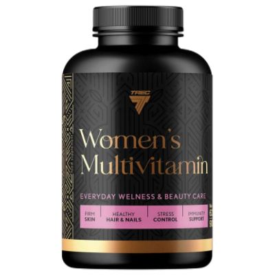 Trec Nutrition  Women's Multivitamin | with Fish Collagen Peptides, Hyaluronic Acid, CoQ10, L-Carnitine, CLA & Green Tea  [90 капсули, 45 Дози]