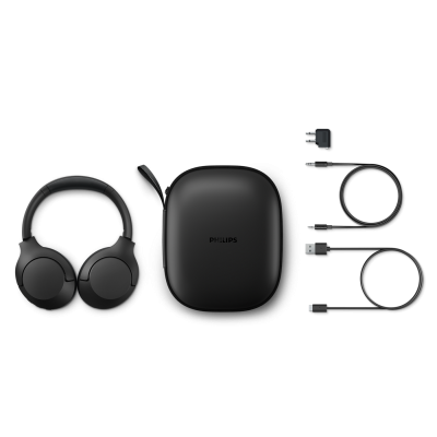 PHILIPS  Bluetooth слушалки ANC черни До 60 часа време на възпроизвеждане 40 мм мембрани-TAH8506BK/00